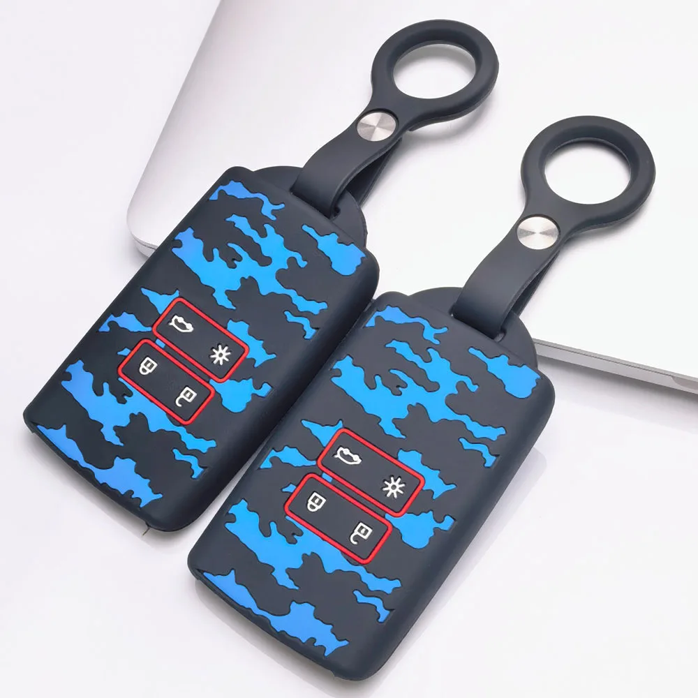 Key Cover for Renault Arkana Captur Koleos Kajar Megane Clio Symbol Talisman with Keychain Anti-Scratch Shockproof Soft Grip