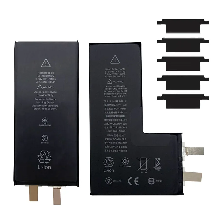 Original Battery Cell No Without Flex Pop Up For Apple iphone X XR XS 11 12 Pro Max Spot Welding Qianli Icopy Plus JC V1S Pro