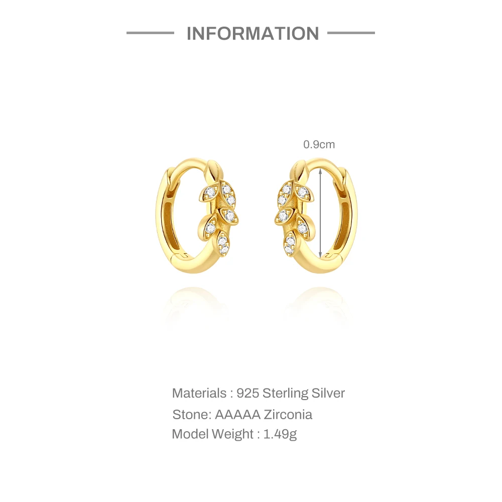 Aide Smooth U-shape Hoop Earrings for Women 925 Sterling Silver Contrasting Colors Earrings Special Design Ear Buckles Jewelry