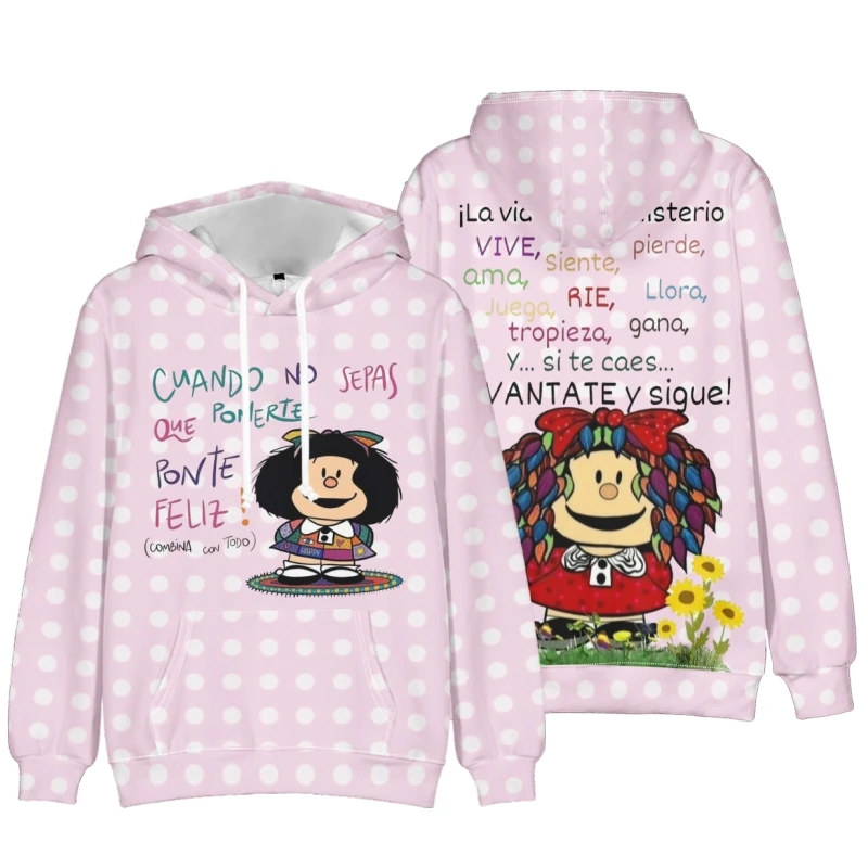 

Mafalda Merch Hoodies Pullovers Women Men Fashion Casual HipHop Style Sweatshirts New Long Sleeve Sweatshirts