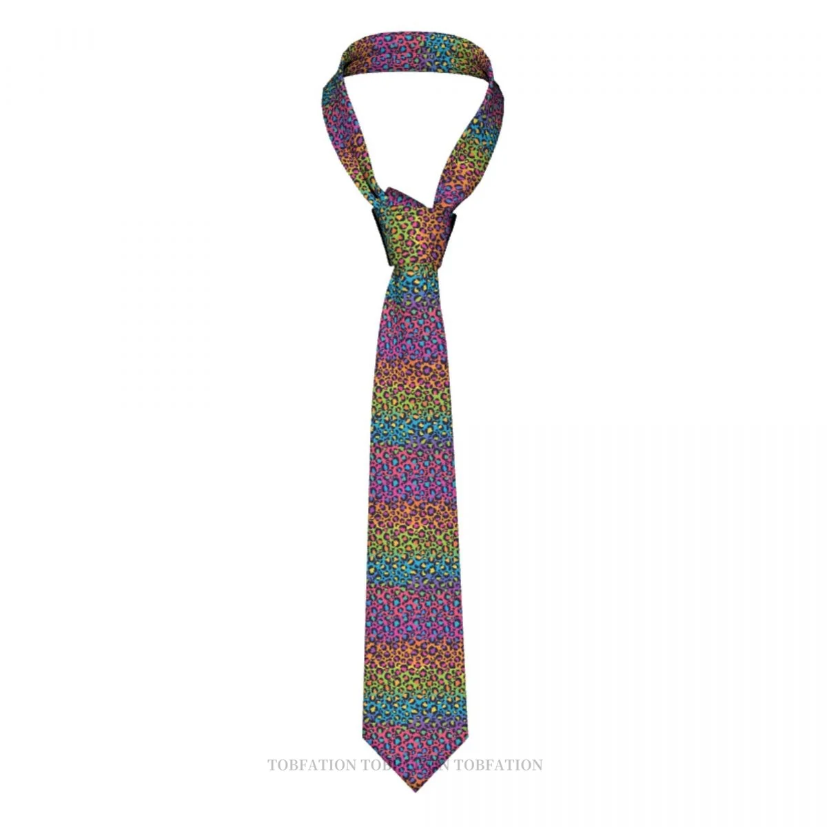 

Bright Rainbow Pattern Print Ties Gay Pride LGBT Love Casual Unisex Neck Tie Shirt Decoration Narrow Striped Slim Cravat