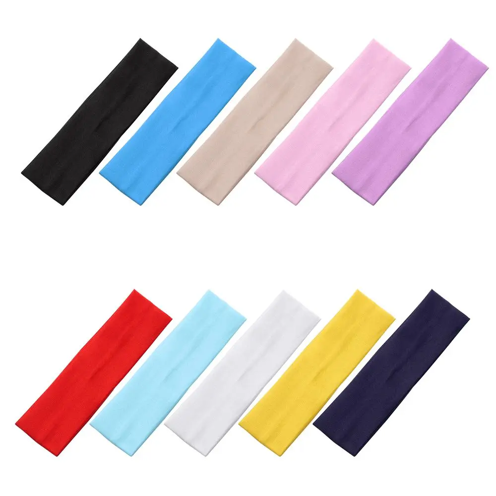 1PC Ribbon for Women Fitness Solid Color Elastic Sports Headbands Yoga Hair Bands