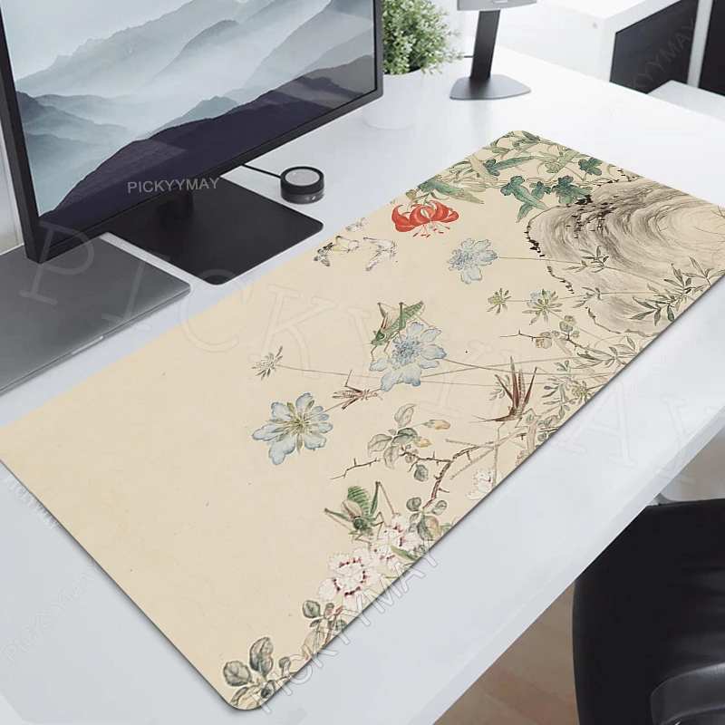 Locking Edge Mouse Mats Large Rubber Mouse Pad Chinese Painting Desk Mats Mousepads Gamer Mousepad Desk Pads Keyboard Mat