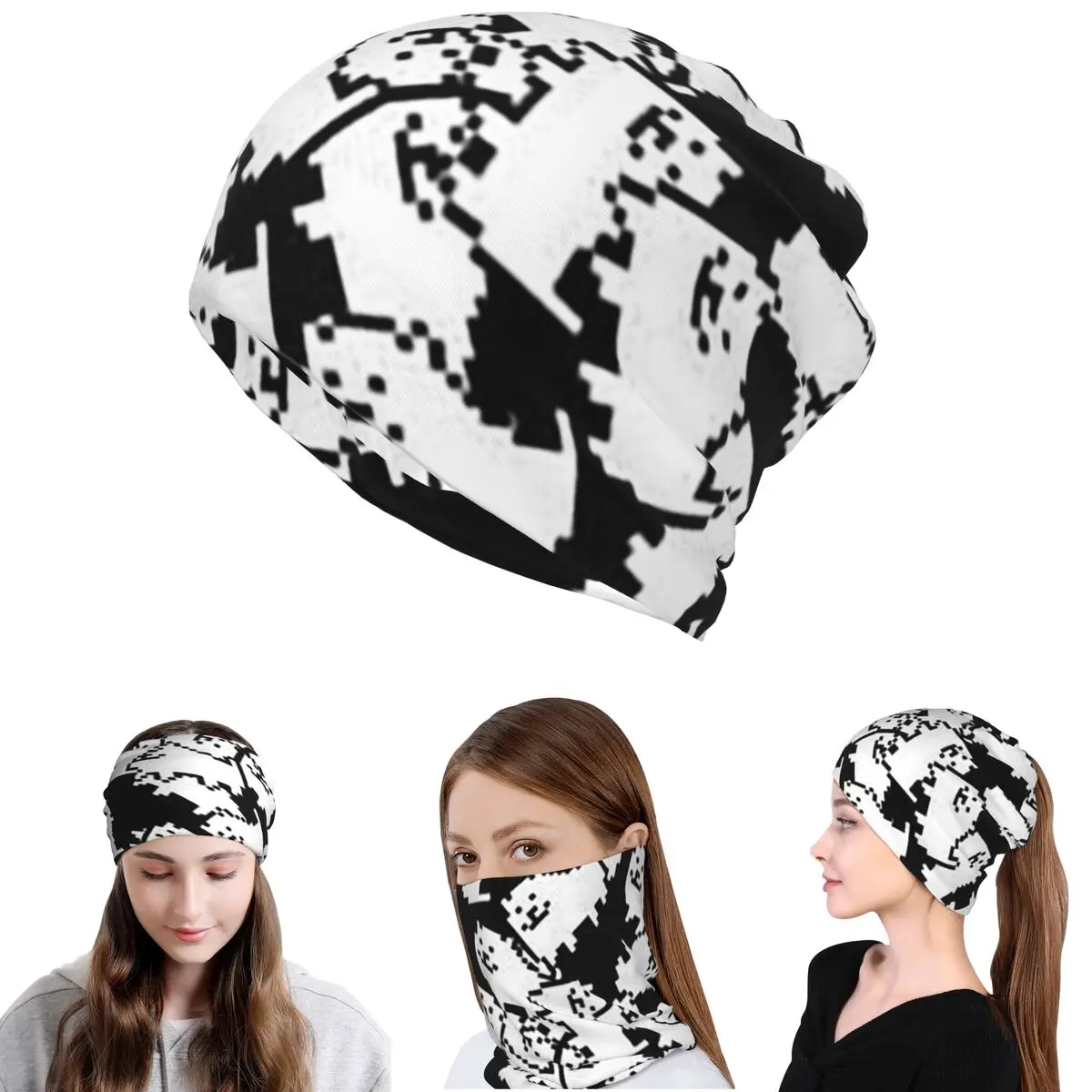 Undertale Annoying Dog Video Game Cute Bandana Neck Cover Magic Scarf Warm Headband Beanies Hat Unisex Adult Washable