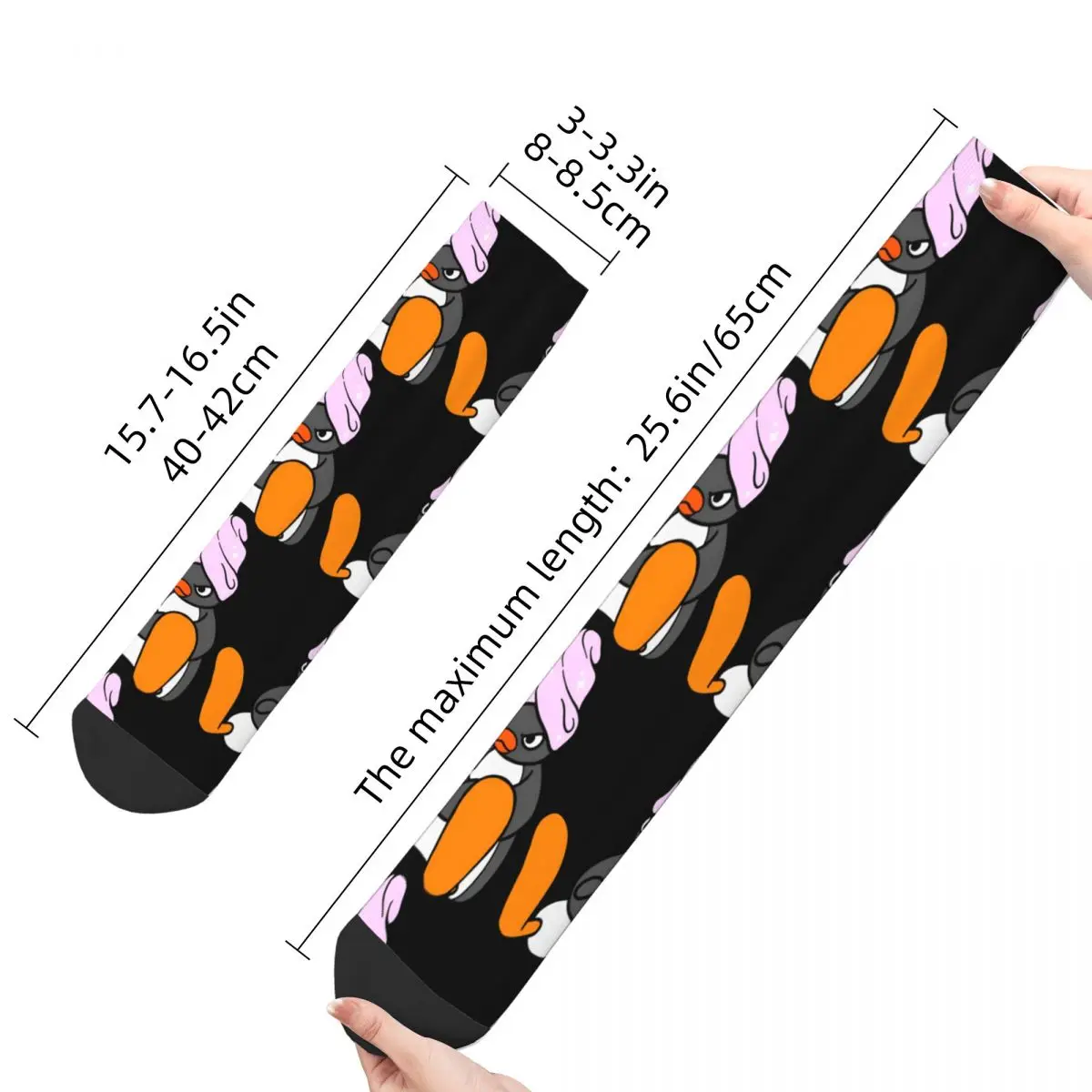 Angry Pingu Shower Official Merch Active Crazy Men's Socks Noot Pingu Pinga Penguin TV Seamless Printed Crew Sock Boys Gift