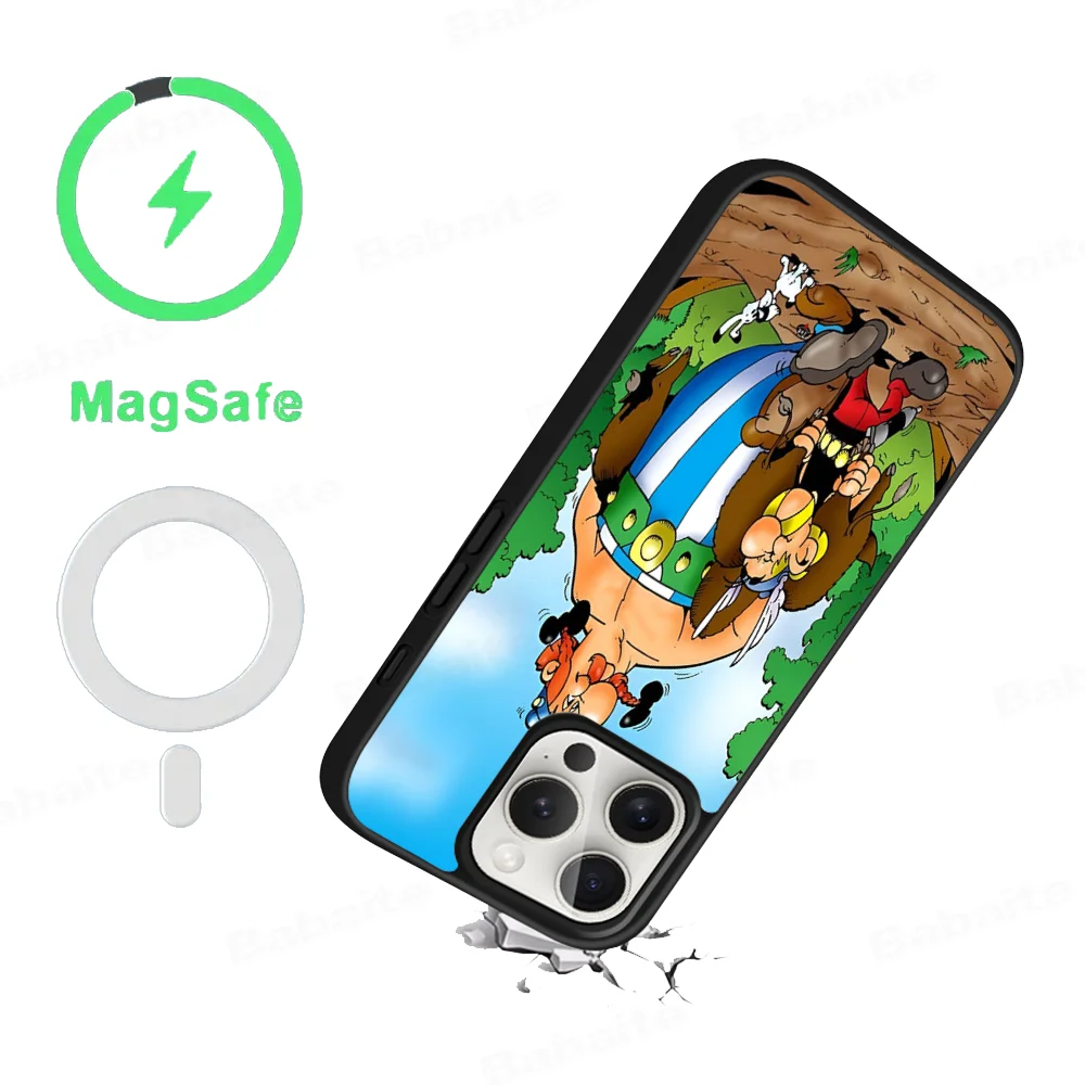 A-Asterix Y-O-Obelix Phone Case Magnetic Case For IPhone 16 14 13 12 11 15 Pro Max Plus For Magsafe Wireless Charge Cover