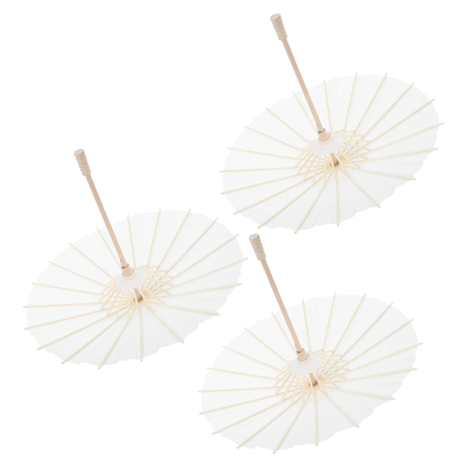 

3pcs Blank Oiled Paper Umbrella Unfinished for Graffiti Kids Drawing DIY Decorative Parasol Smooth Surface Versatile Ideal Fun