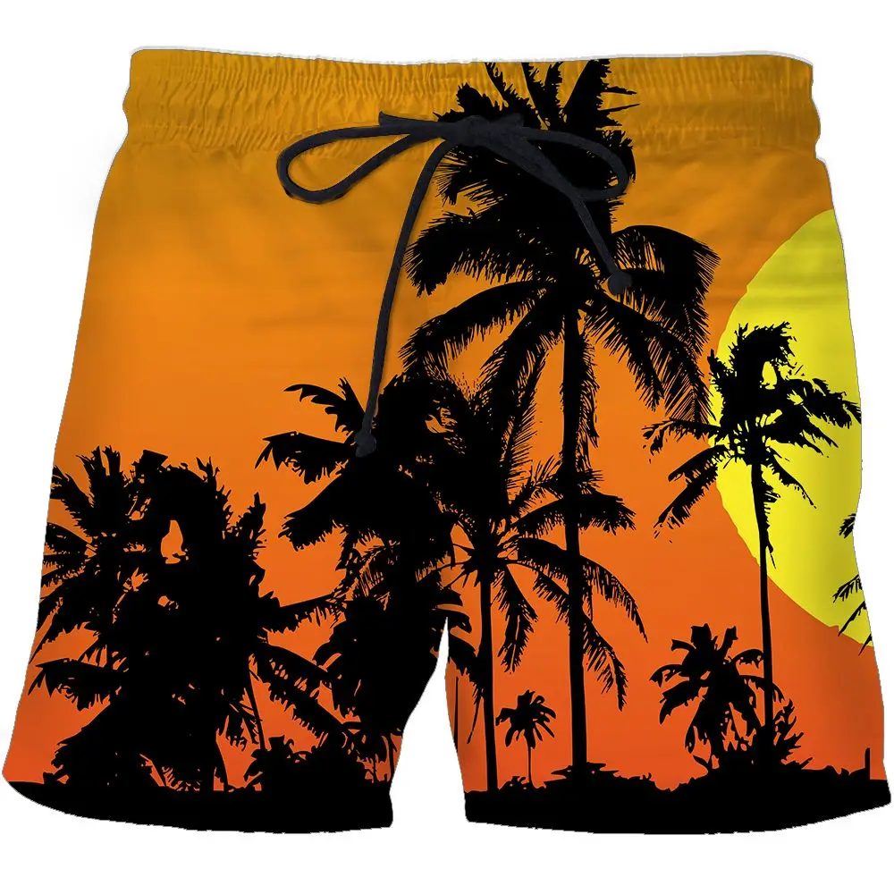 

Летние шорты с 3D-принтом, мужские свободные повседневные спортивные пляжные штаны с мультяшным принтом