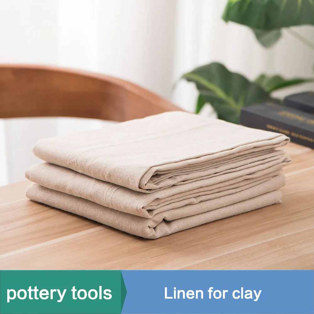 Pottery linen burlap clay tablecloth DIY handicraft table mat cloth non-stick mud tablecloth clay printing texture fabric