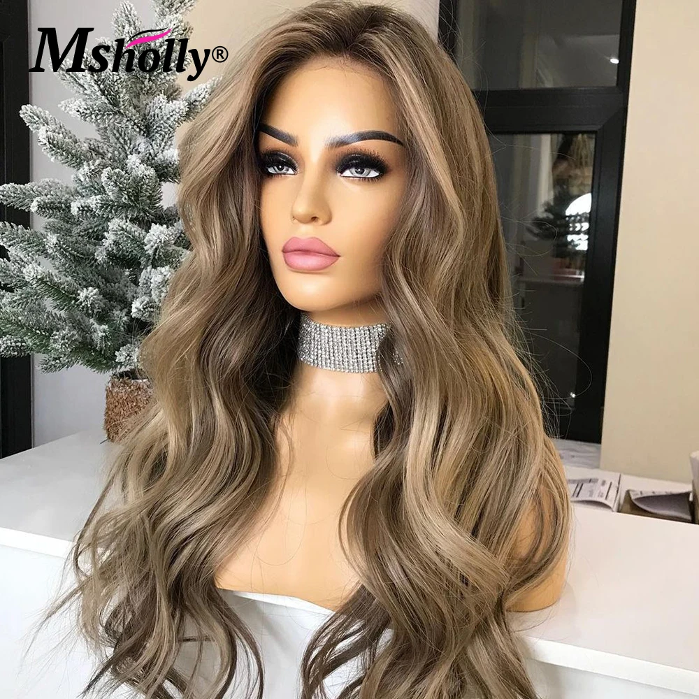 Chocolate Brown 13X4 Lace Front Human Hair Wig 180% Density 13x4 Lace Frontal Body Wave Wigs Brazilian Remy Wigs For Women