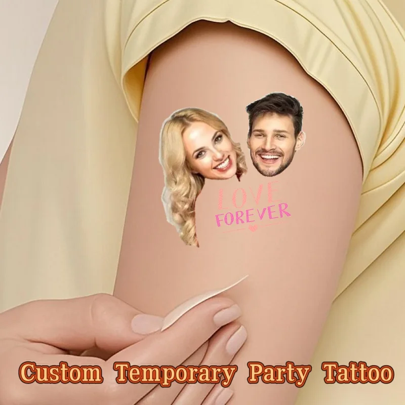 15 PCS custom couple temporary tattoo personalized sticker birthday gift theme party holiday decoration  Valentine's Day annive