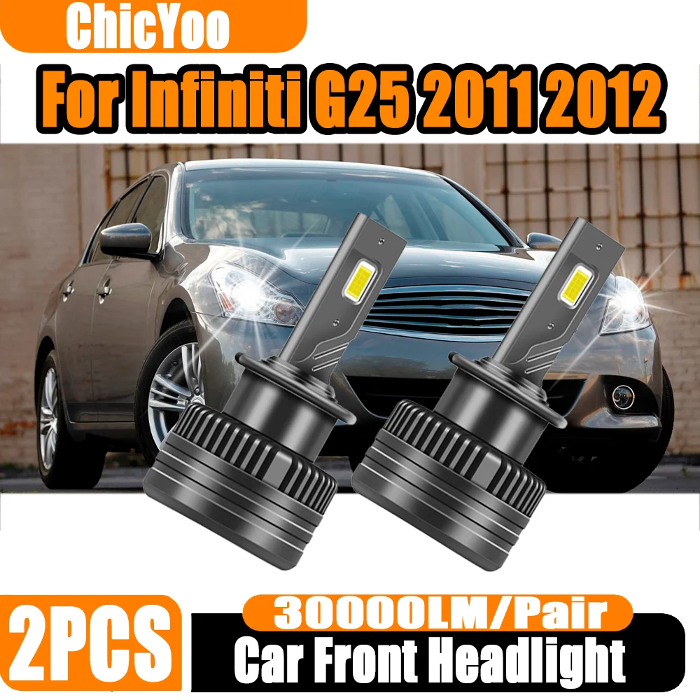 

2PCS High Power 30000LM HID Xenon Headlight 120W LED Car Lights Auto Lamp 6000K White Canbus No error For Infiniti G25 2011 2012
