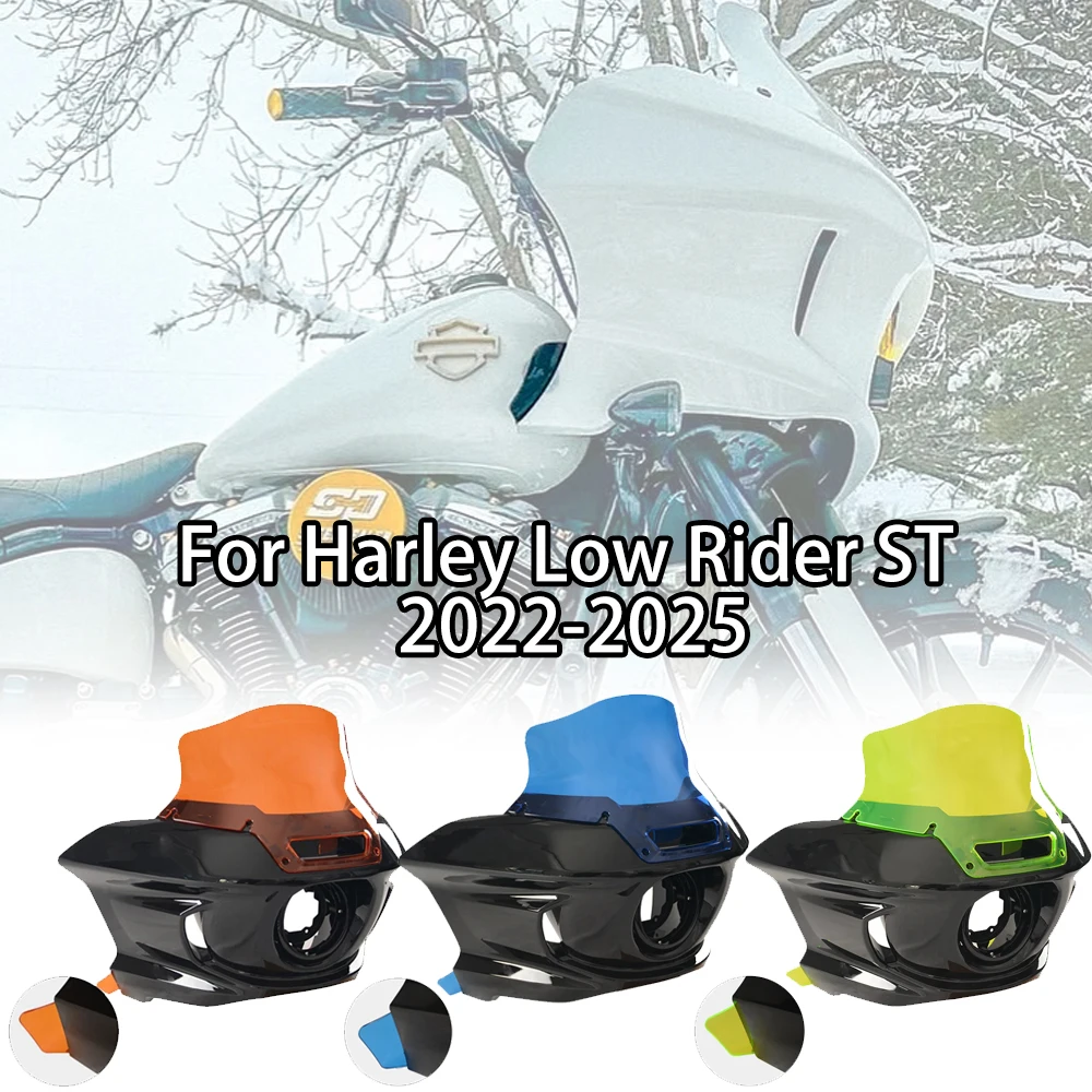 

Motorcycle Headlight Fairing Air Deflector for Harley Low Rider ST 2022-25, PC Windshield Cover Colorful Durable Accessories