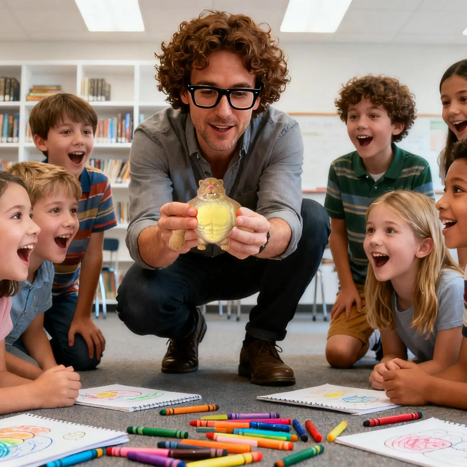 ของเล่นบีบรูปเสือจิ๋ว ของเล่นบีบคลายเครียดแบบนุ่ม บีบแล้วคืนรูปช้า ของเล่นเสริมพัฒนาการทางประสาทสัมผัสขนาดใหญ่ สำหรับเด็กและผู้ใหญ่ ช่วยผ่อนคลายความวิตกกังวล