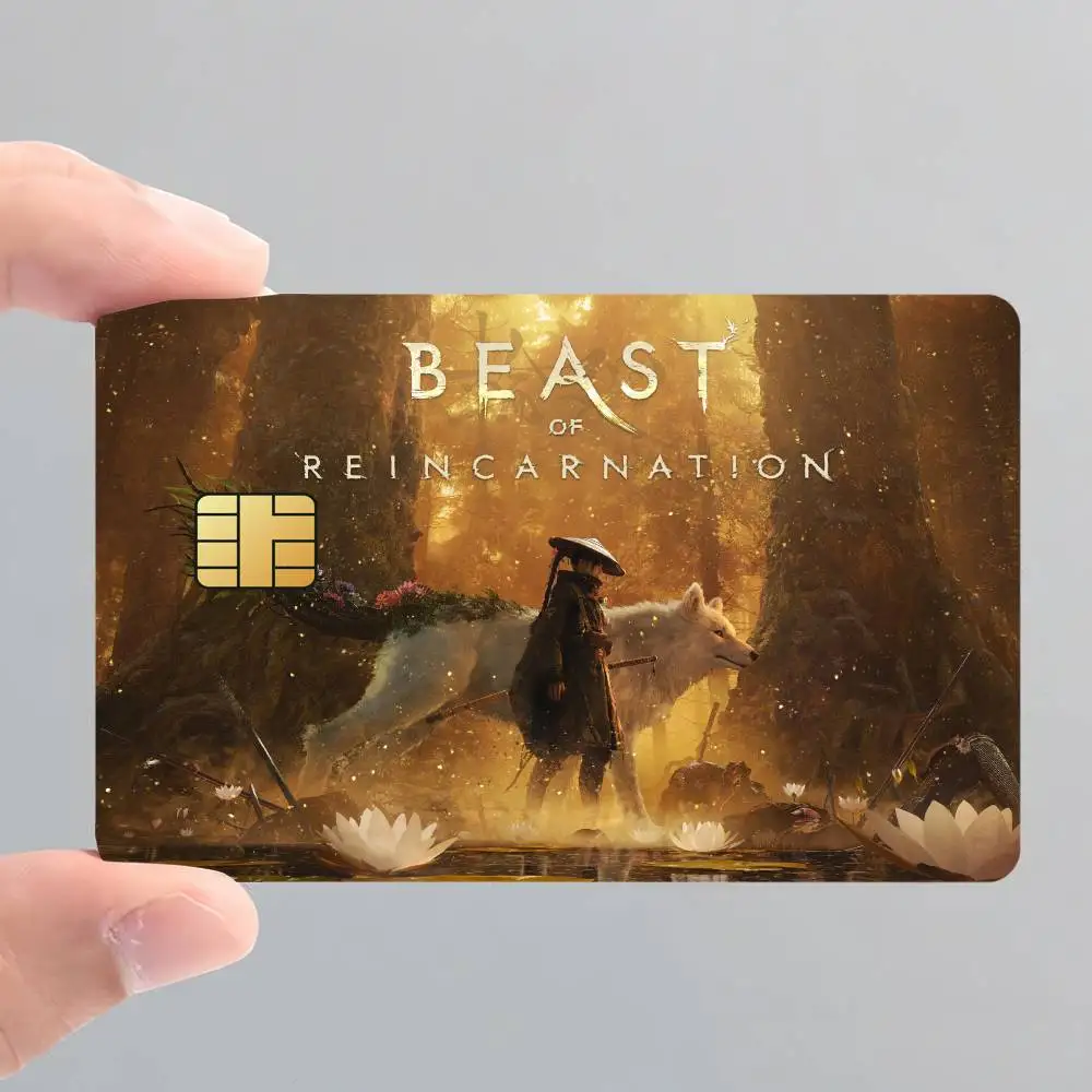 Game B-Beast of R-Reincarnation Card Stickers for Bank Access Protective Waterproof Film Cover Sticker Surprise Gift
