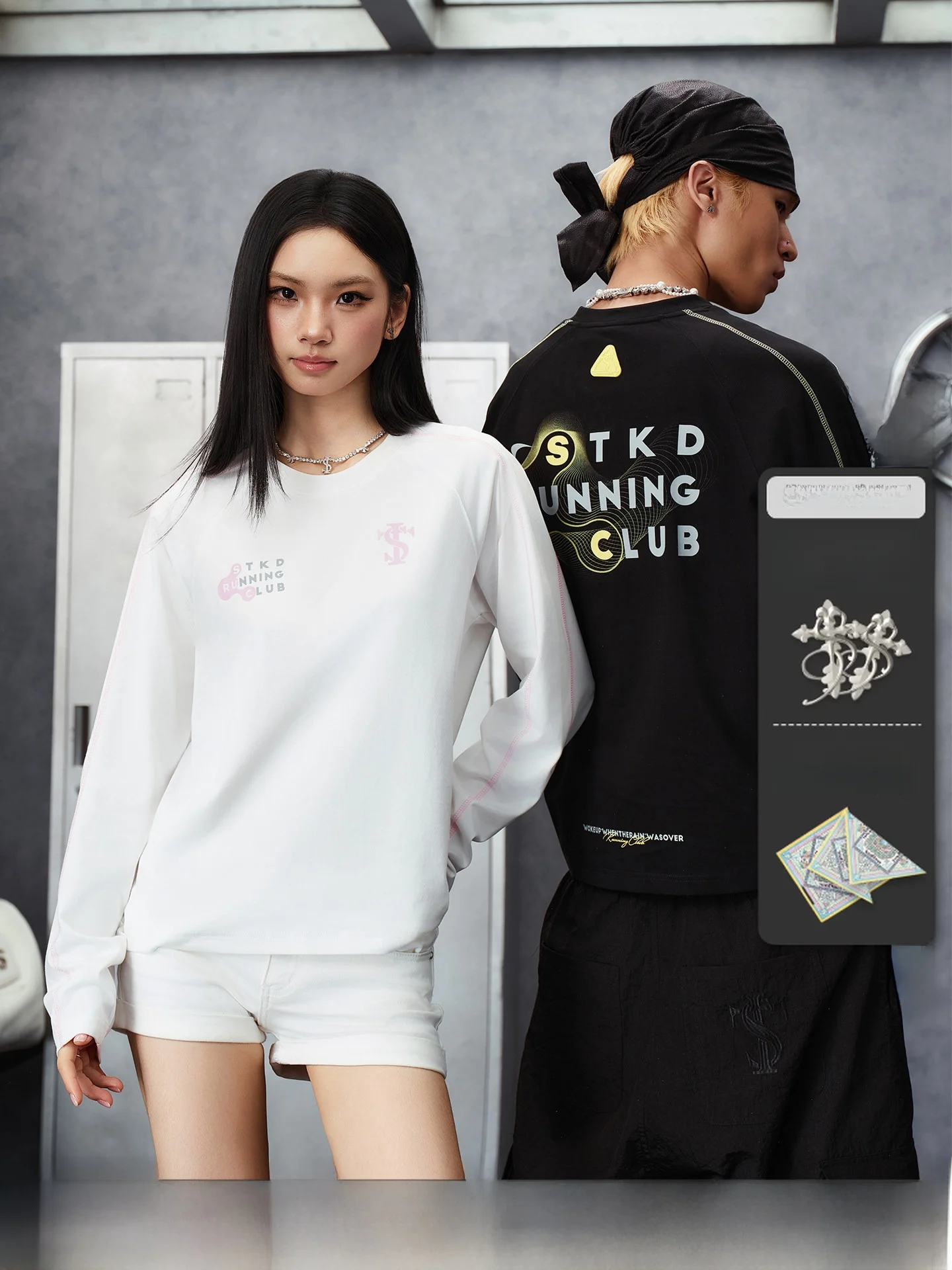 STK SmallTownKid Sporty Long Sleeve T-Shirt Letter Print round Neck Cool Feeling Cotton Polyester Blend Unisex Top