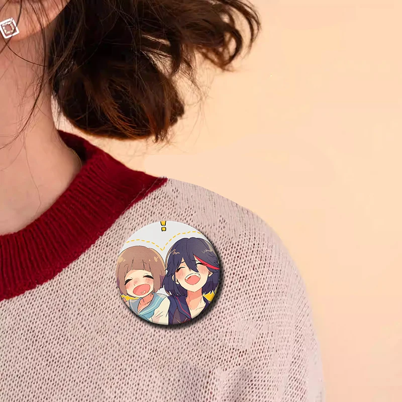 Matoi Ryuuko Comic Brooches for Backpack Decoration Anime Kill La Kill Lapel Pins Fashion Cartoon