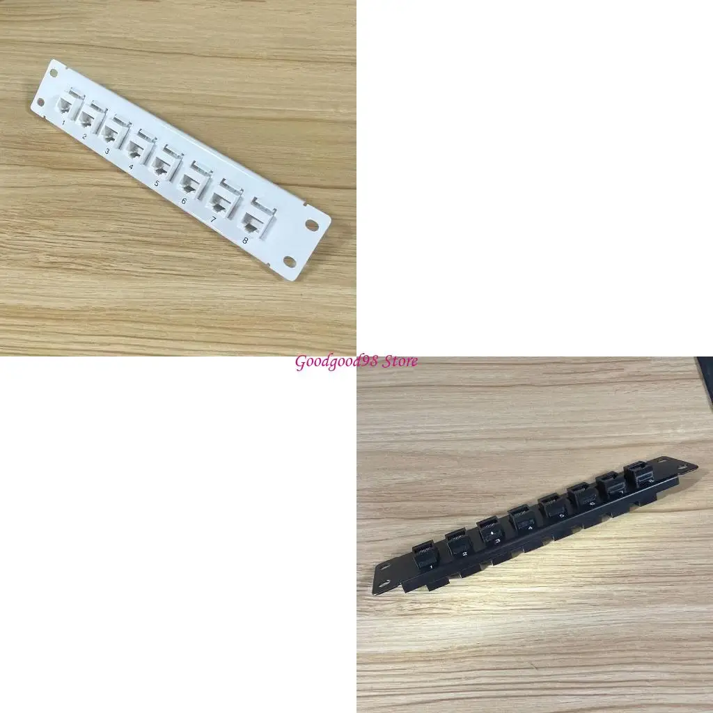 

19-дюймовая сетевая патч-панель с 8 портами для монтажа в стойку или на стену (патч-панель Cat6 RJ45)