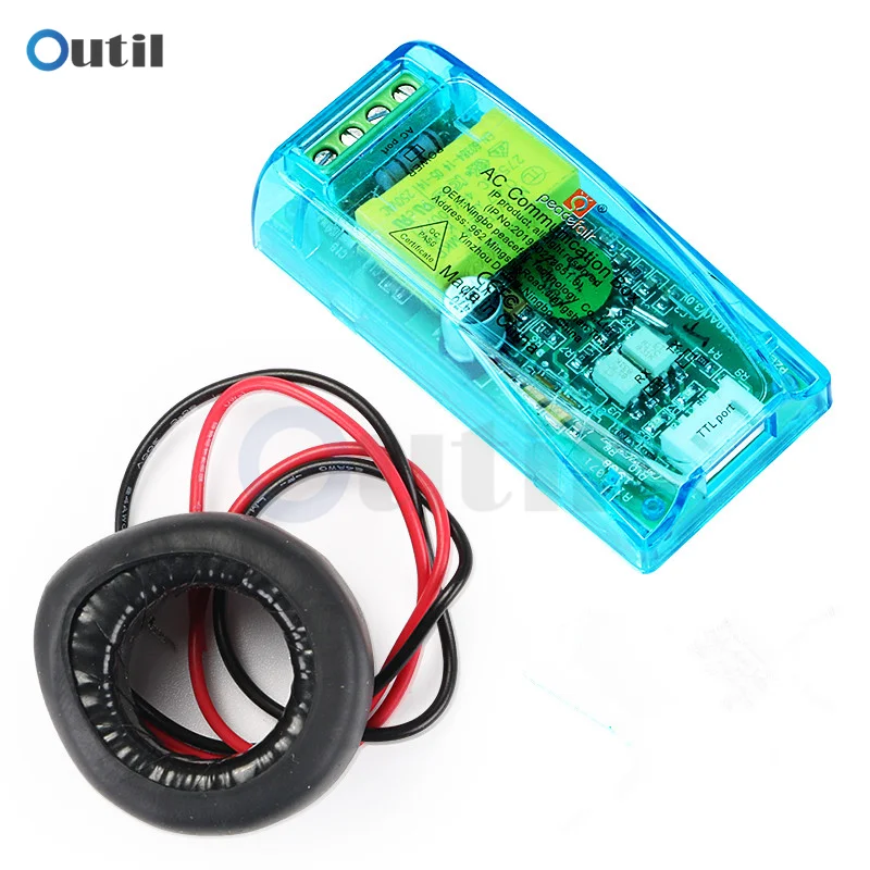 100A AC Digital Multifunction Meter Watt Power Volt Amp TTL Current Test Module PZEM-004T With Coil 0-100A 80-260V AC with case