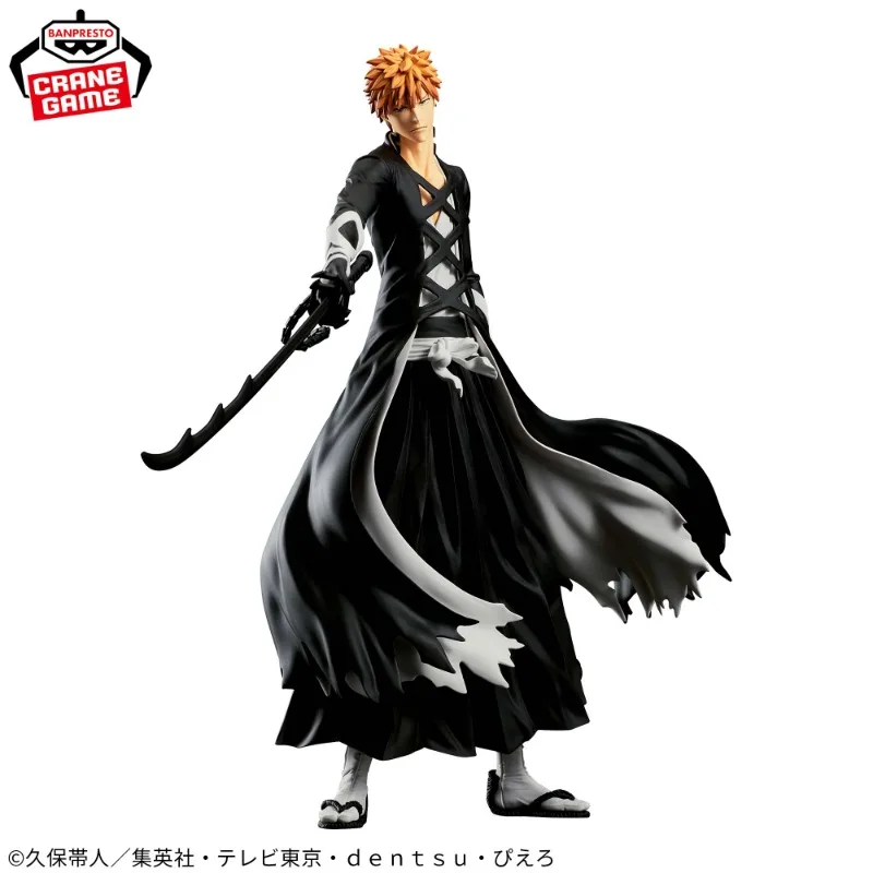 In Stock Original BANDAI Banpresto Bleach Maximatic 25cm Kurosaki Ichigo PVC Statue Collection Model Toys for Children Gifts