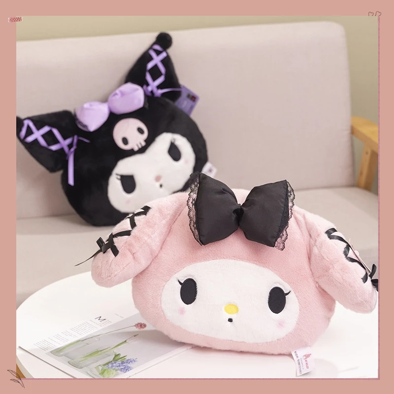 

Sanrio Lovely Kuromi My Melody Back Cushion for Cat Seat Cushion Headrest Stuffed Anime Throw Pillow Sofa Bed Home Plush Toys