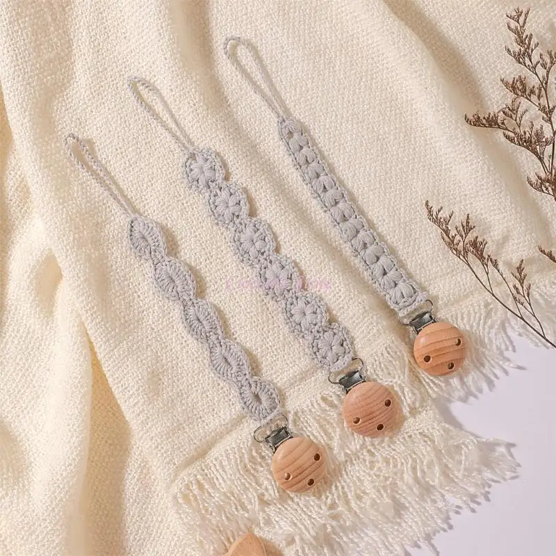 Y1UB الطفل هوة كليب الرضع الوليد الدمية سلسلة مصاصة حزام سلسلة كليب الطفل هوة حامل كليب المنسوجة سلسلة مهديء #2