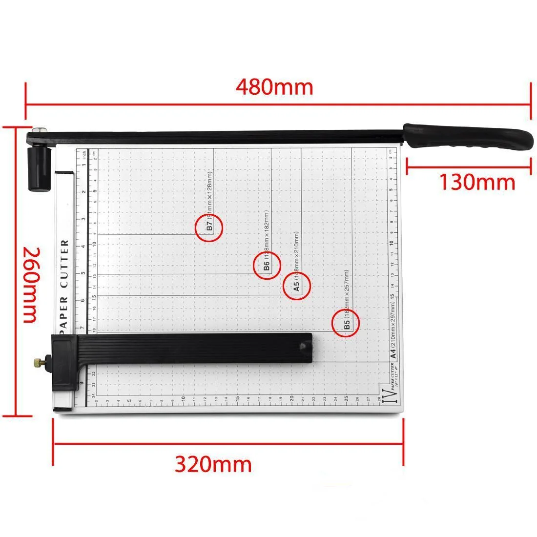 17 Inch Heavy Duty Paper Cutter 10X12 Inch Guillotine Trimmer For A4 Documents Photos Cutting Tool Metal Base Abs Blade Office