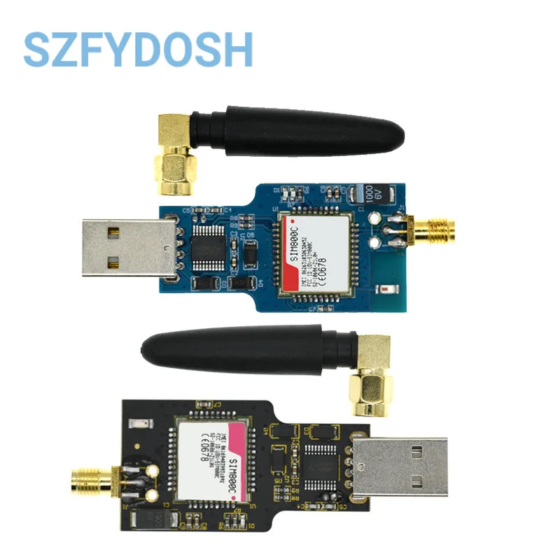 USB To GSM Module Quad-band GSM GPRS SIM800 SIM800C Module For Wireless Bluetooth SMS Messaging With Antenna