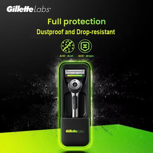 Imagen 2 del producto Gillette Labs-caja de viaje para maquinilla de afeitar, Estuche De Viaje portátil para afeitadora, caja de almacenamiento resistente a caídas y polvo para maquinillas de afeitar Gillette Labs