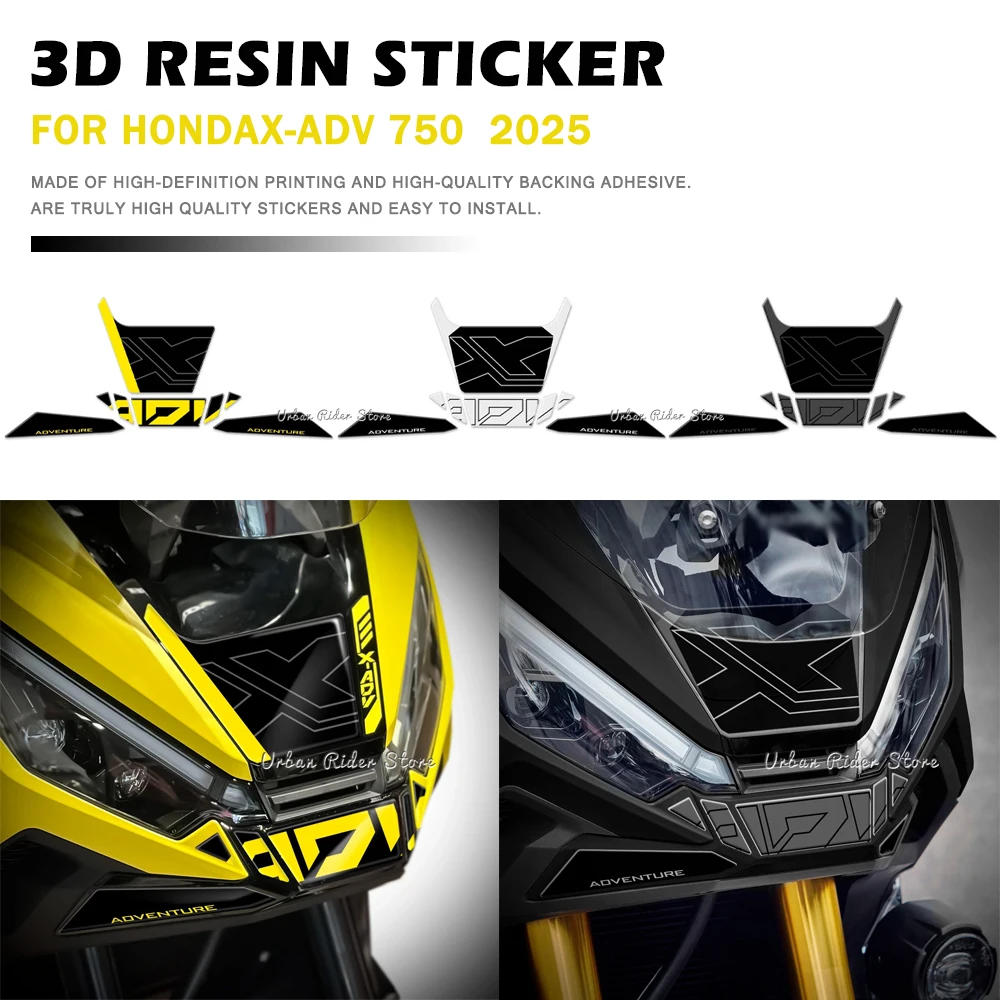 For Honda X‑ADV 750 2025 Motorcycle  3D Epoxy Resin Front Fairing Protective Sticker XADV750