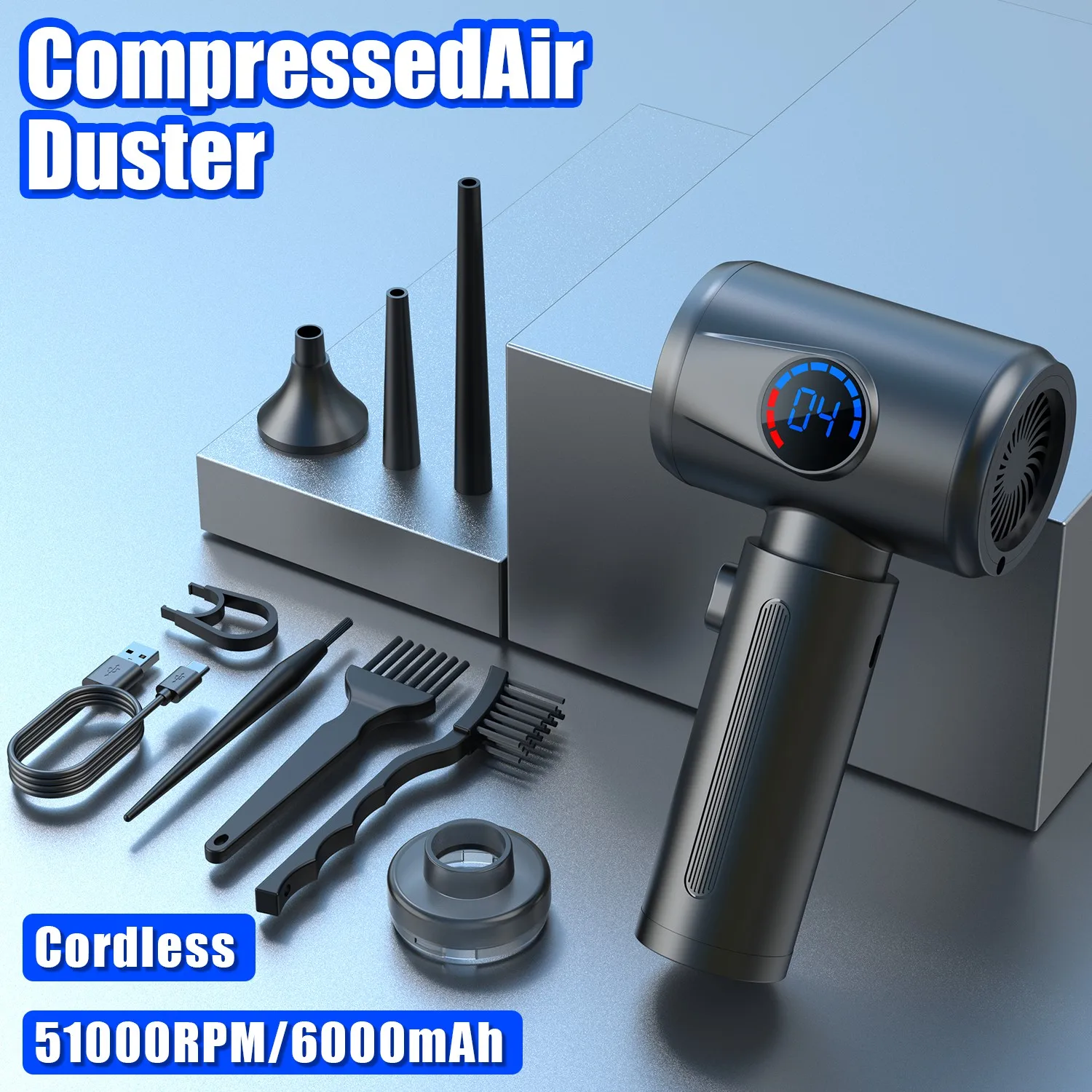 

5 in 1 Multifunctional Wireless Powerful Car Powerful Vacuum Cleaner Portable High Wind Blower Car Cleaner Camping Tool 2025New