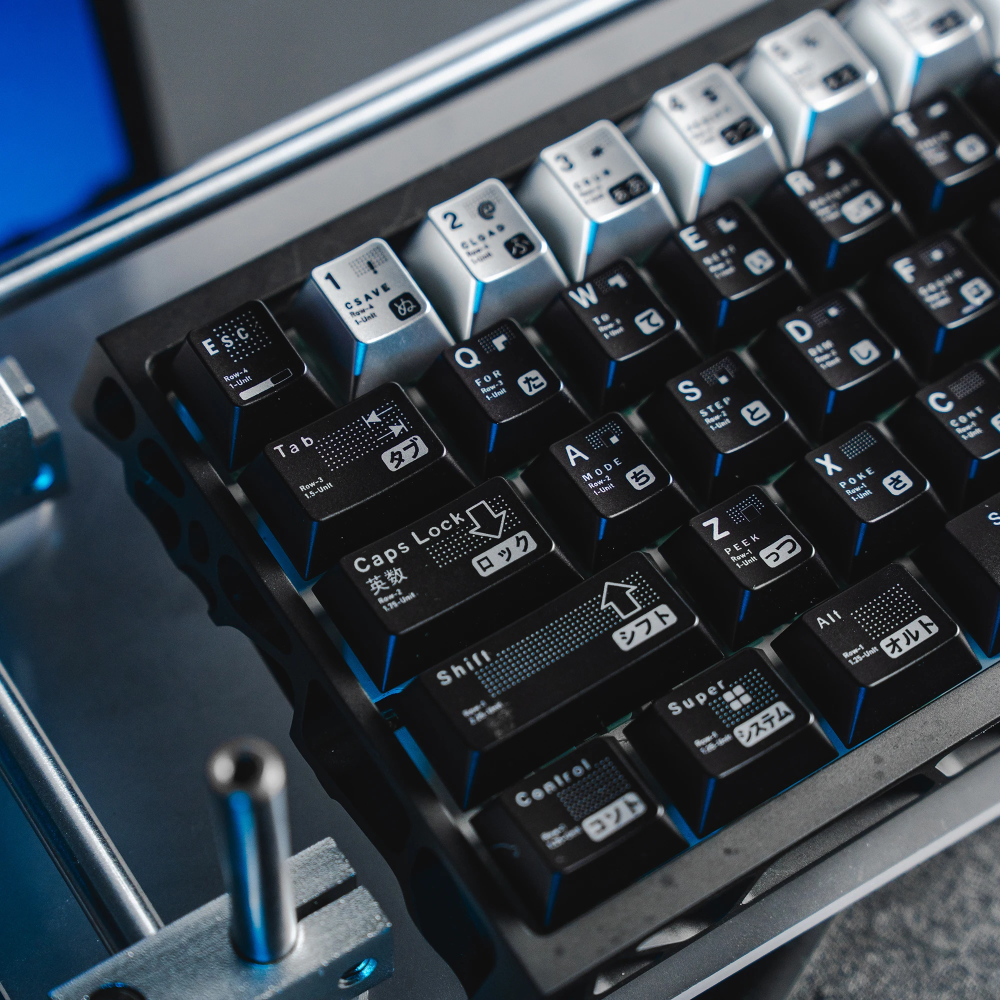 

112 клавиш Cherry Profile, черные металлические колпачки для клавиш из ПБТ с верхним принтом, колпачки для клавиш Cherry Mx Gamer, механические колпачки для клавиш