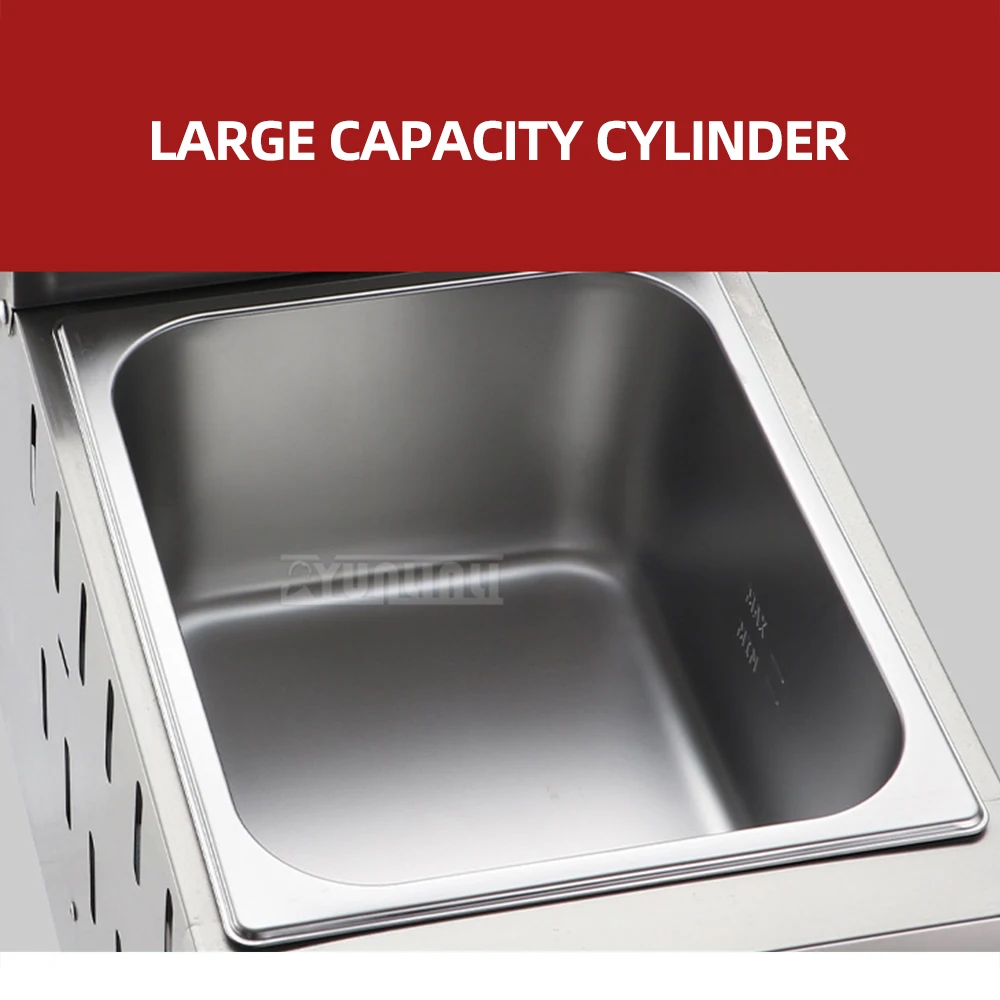 مقلاة كونترتوب من الفولاذ المقاوم للصدأ للدجاج المقلي البطاطس المقلية 6 لتر آلة المقلاة العميقة التجارية