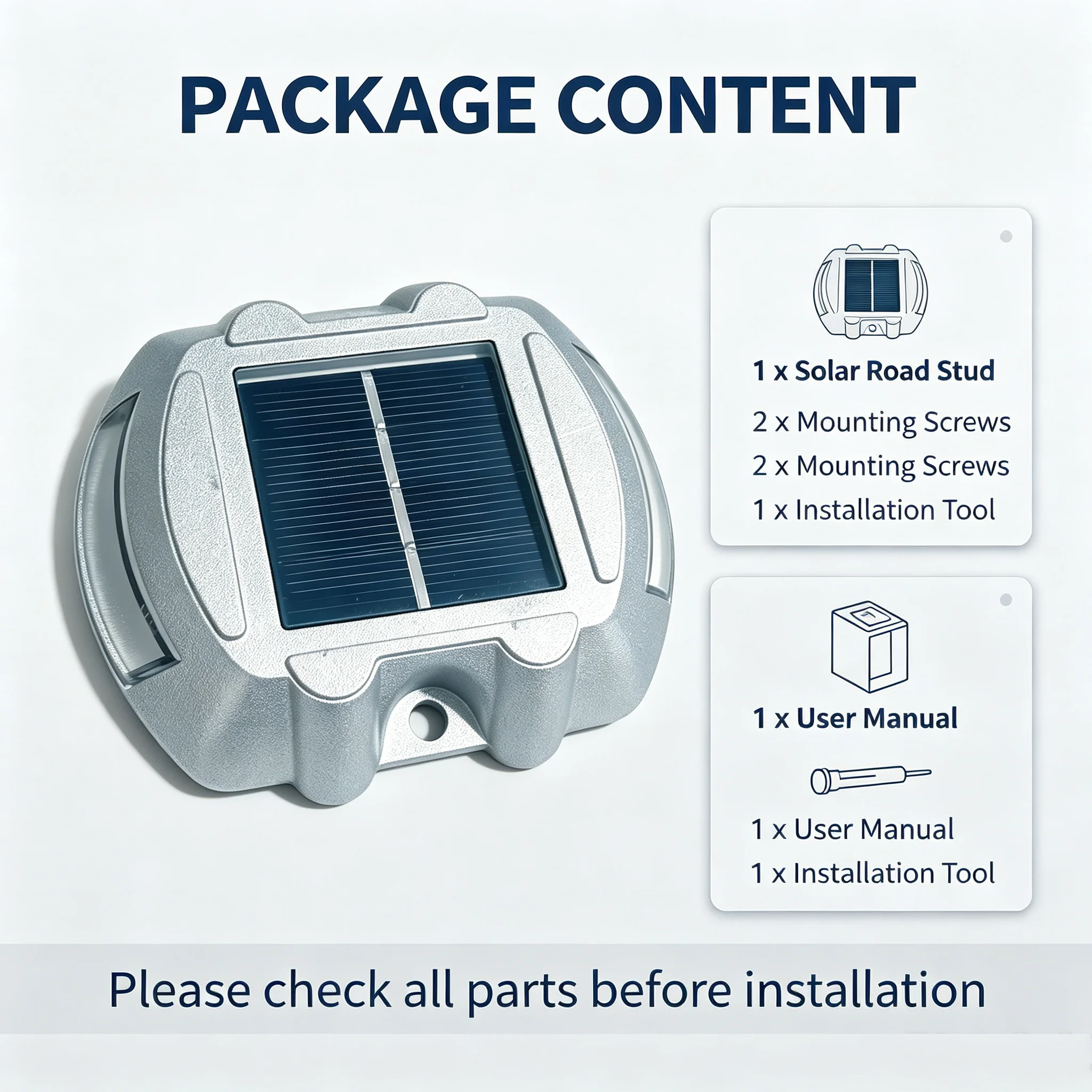 Casting Aluminum Solar Power Water Resistant 6 LED Lamp Wireless Outdoor Road Driveway Pathway Light Solar Light