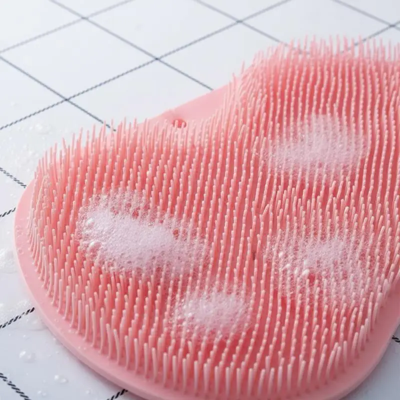 Shower Foot Scrubber Mat Back Washer Exfoliating Bath Wash Pad Wall Mounted Slip Suction Cups For Use In Cleaner Men And Women