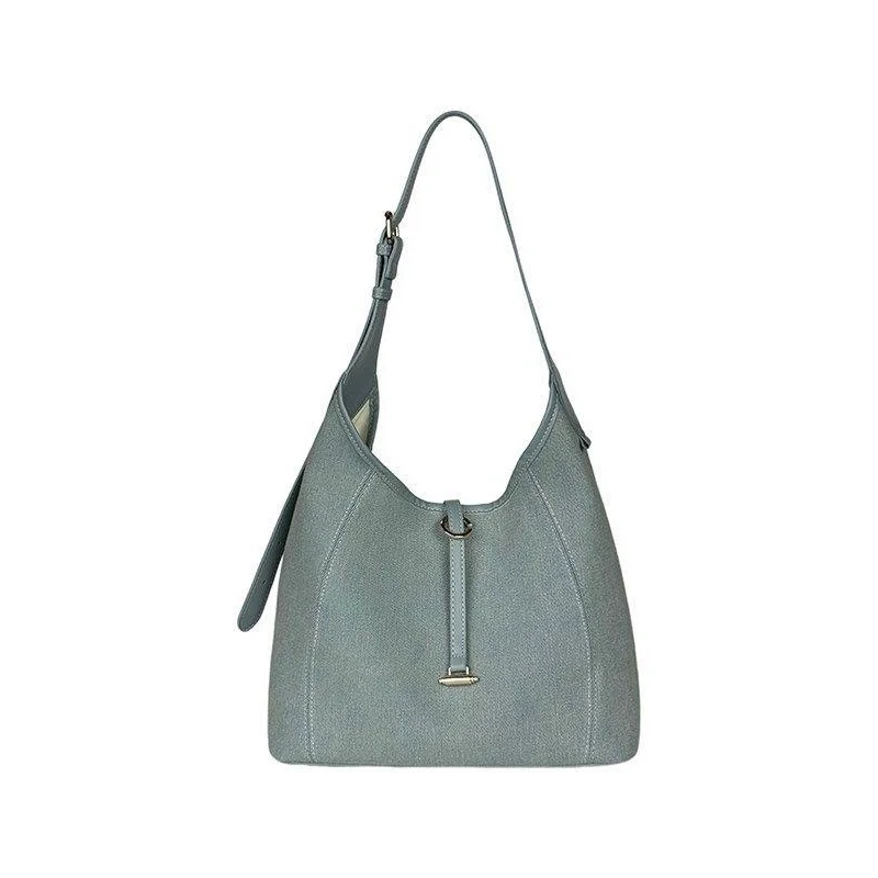 

Unique and casual denim canvas bag for women, new large-capacity commuter shoulder and crossbody bag, simple and casual tote bag