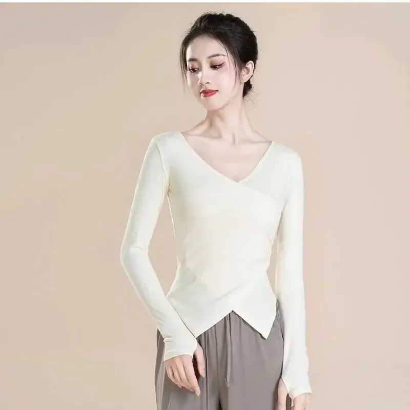 2024 new practice clothes autumn and winter modern dance long-sleeved top women's classical Chinese dance body suit dance