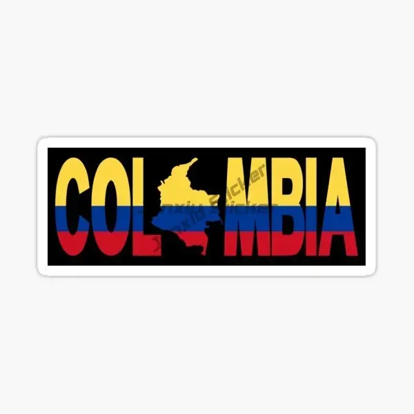 CO Colombia Flag Map Creative Sticker for Decorate Car Van Bicycle Motorcycle Window Wall Fridge Helmet Decal Accessorie
