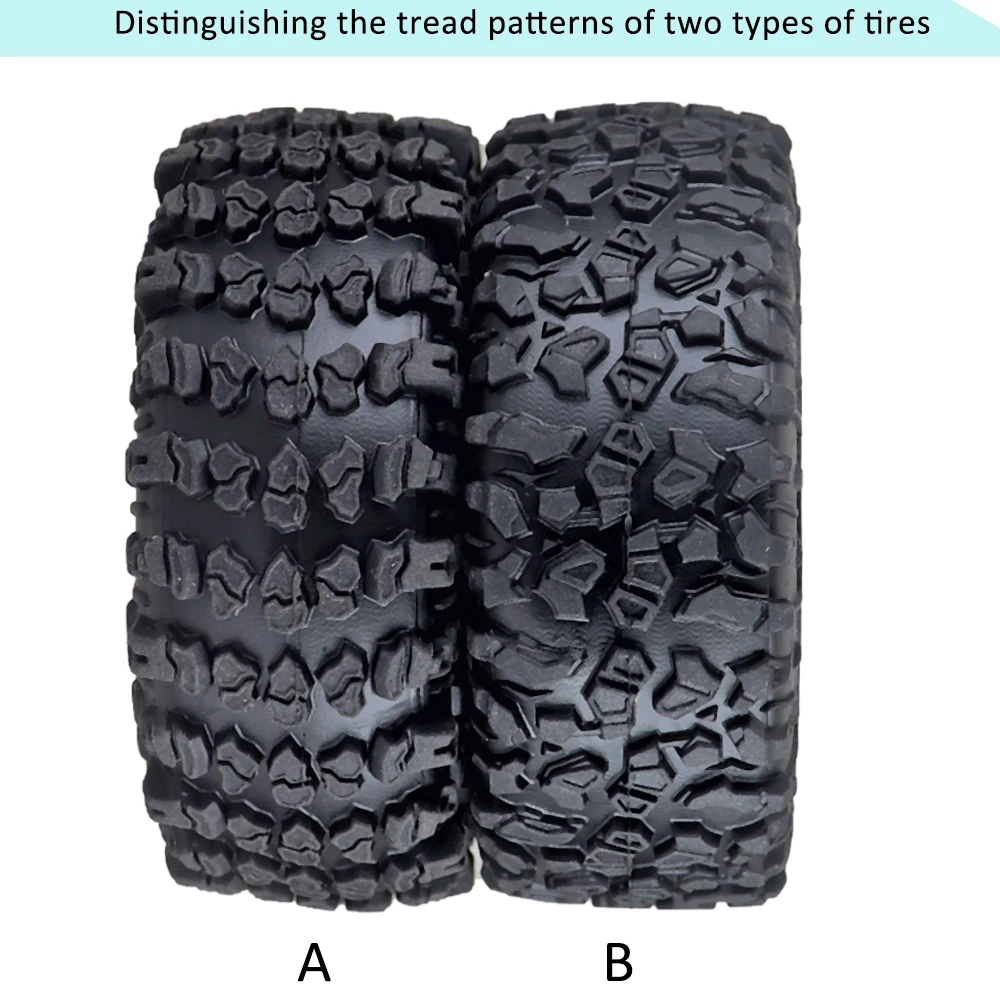 Pneumatico per cerchione Beadlock da 1,3 pollici in lega di alluminio Ajrc per 1/24 Fms24 Axial Scx24 1/18 Traxxas Trx4m Trx4-m Rc Crawler Car Tire