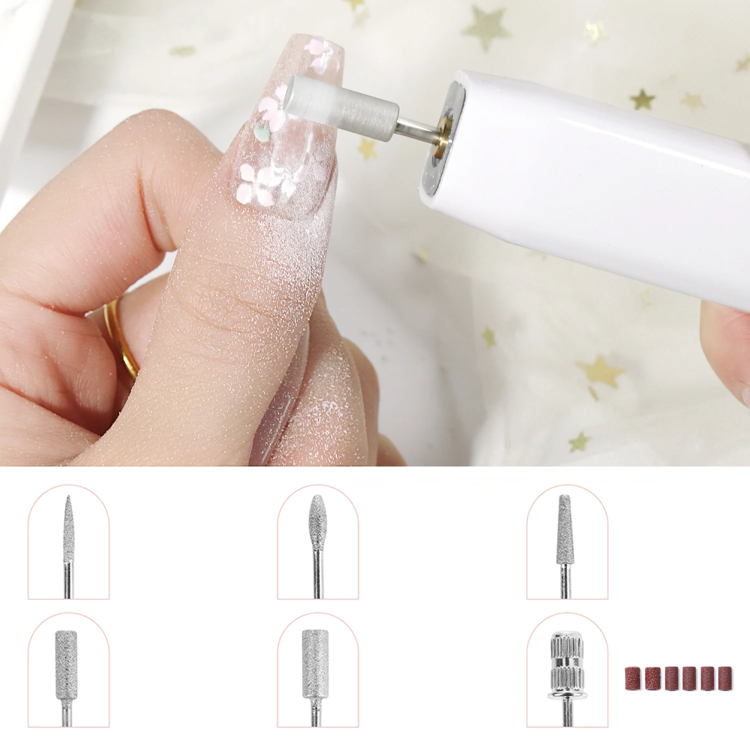 مجموعة مثقاب أظافر احترافية كهربائية محمولة من LULAA لأظافر الجل الأكريليك أداة مانيكير وباديكير لتنعيم وتشكيل التلميع