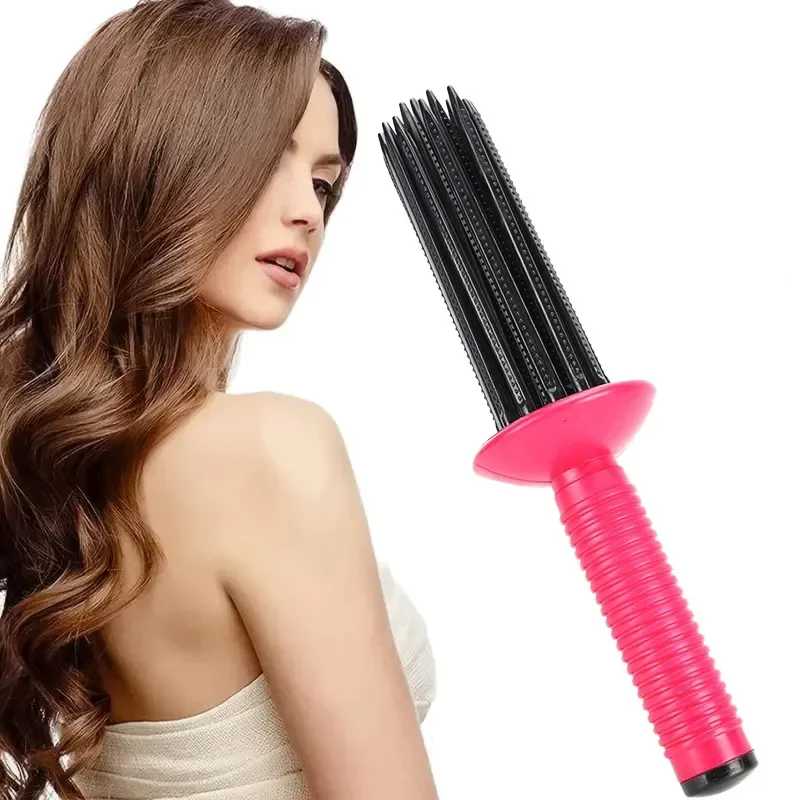 Innovative Comb Round Does Not Hurt Hair Fluffy Curling Make Up Brush Roller Roll Comb Hairdressing Tool