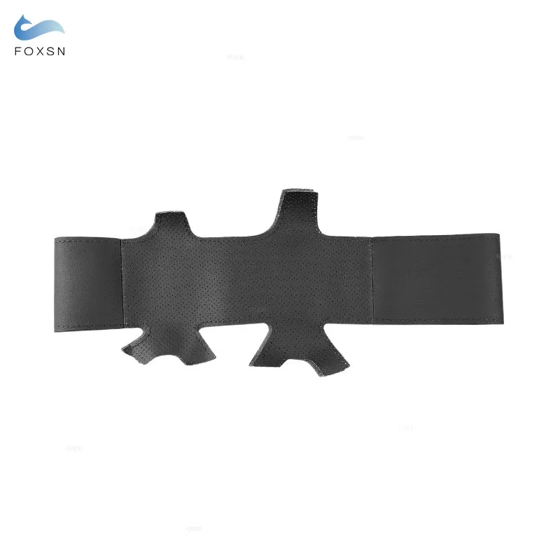 For VW Golf 4 MK4 1998-2004 Passat B5 1996-2005 4-spoke DIY Hand Sewing Perforated Leather Car Steering Wheel Cover Trim Black