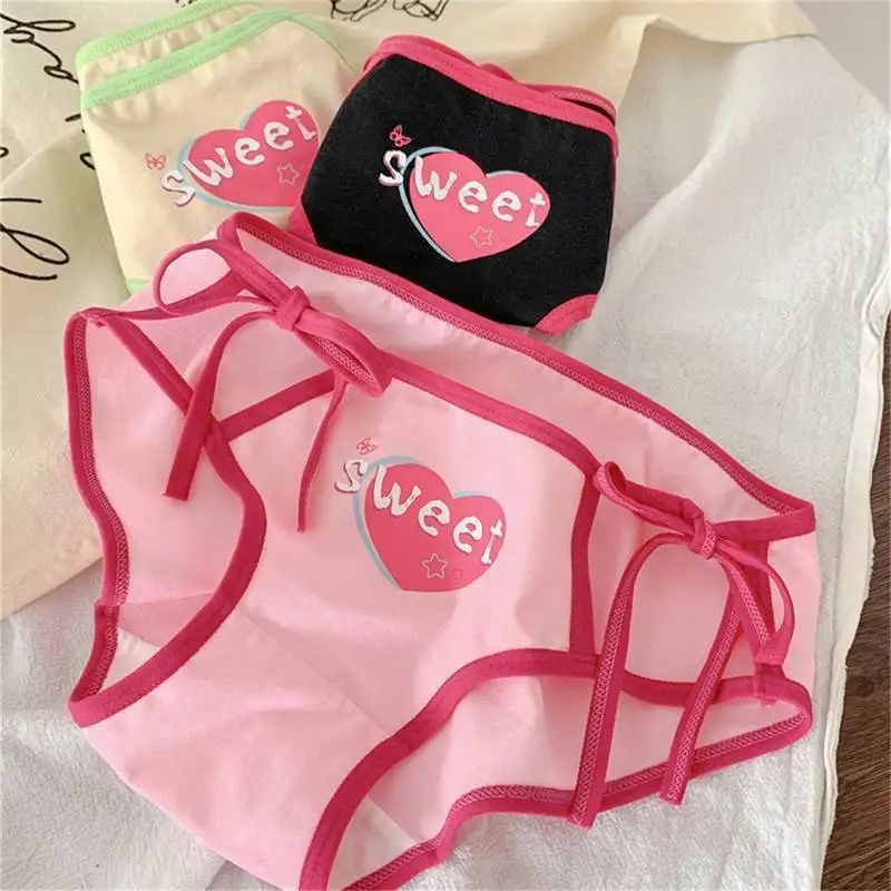 

Two-piece Sweet Japanese Sexy Lingerie Trends Panties Women Lace Up Cotton Design G-string Luxury Panties Underwear Thongs