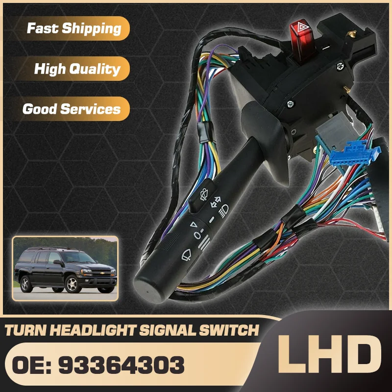 

Автомобильный левый рулевой переключатель указателя поворота для Chevrolet Trailblazer KC MK1 1-го поколения I 2001 2002 2003 2004 93160239