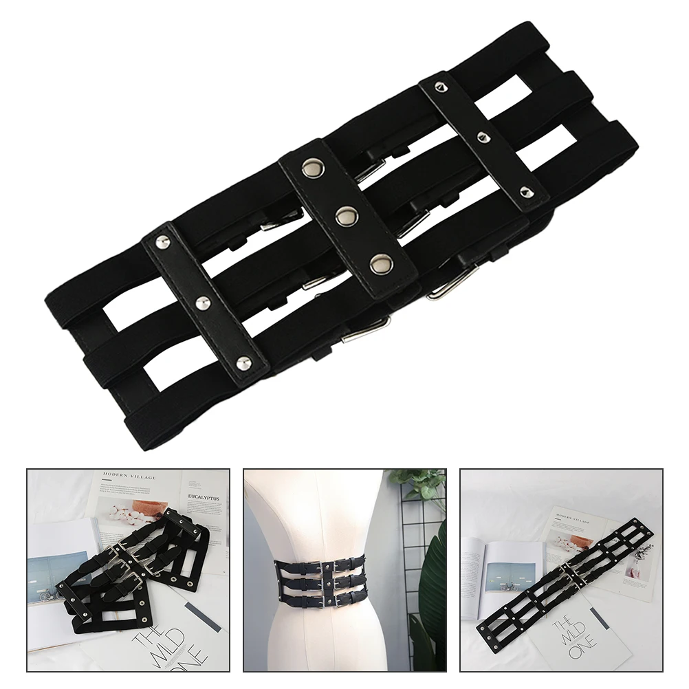 

1pc Punk Style Waist Belt For Women Pu Adjustable Fashion Belt Party Club Festival Wear Chic Belts For Women Waist