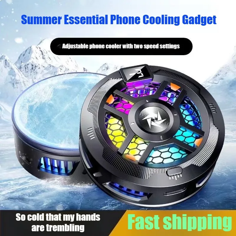 NEW SL18 Phone Semiconductor Refrigeration Cooling Fan Radiator Magnetic & Back-Clip 2 in 1 for IPhone Android PUBG Game Cooler