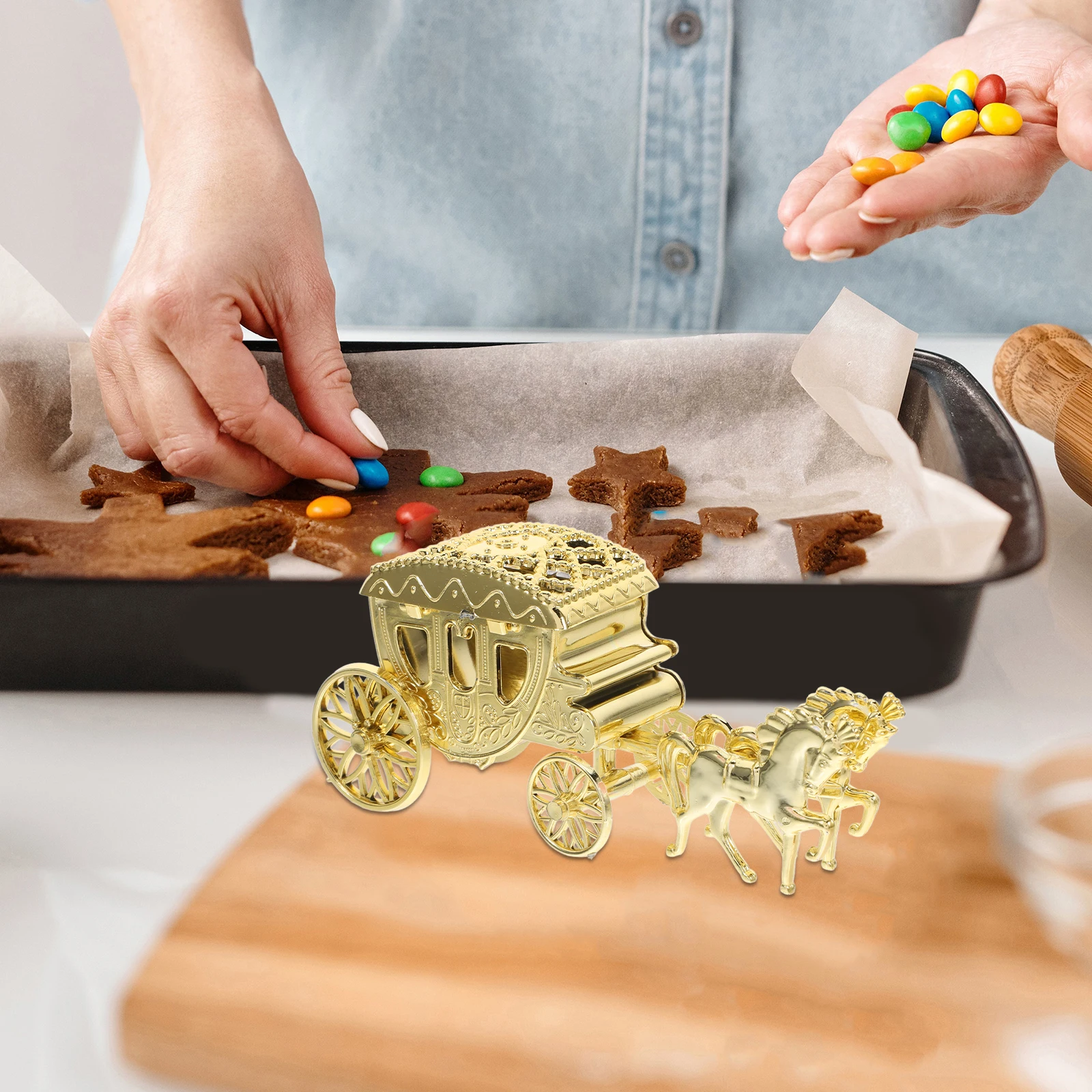 

2 Pcs C Treats Creative Carrier Decor Gift Holder Cookies Jewelry Baby Shower Wedding Party Favors