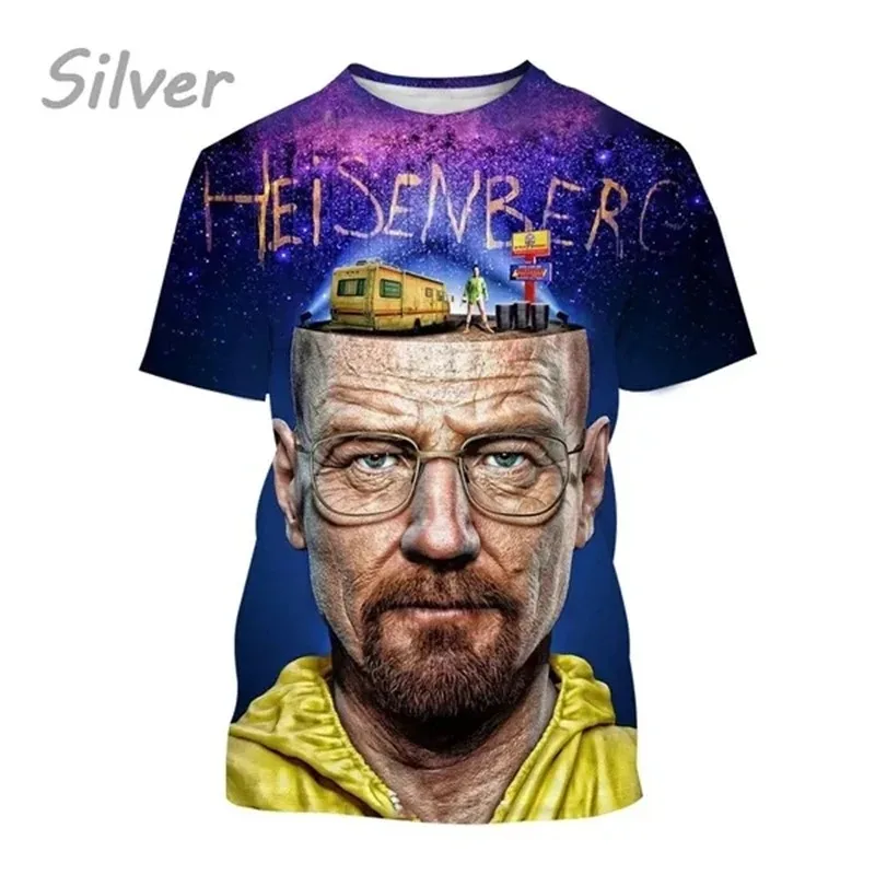 US TV series Breaking Bad 3D Print clothing Short Sleeve Tshirt Oversized Tops Quick-drying Tee Workout Tshirt casual streetwear