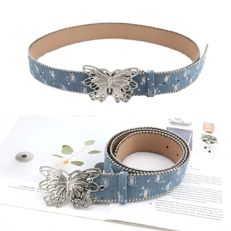 

Delicate Adult Waist Belt with Hollow Shape Buckle Waistband Waist Belts for Y2k Teens Adjustable Belt