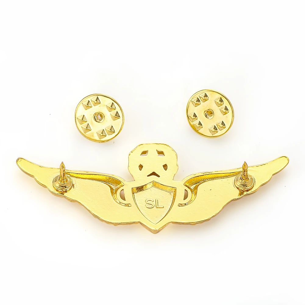 الولايات المتحدة الجناح الطيار دبابيس بروش سلاح الجو كبار الطيار العسكرية شعار شارة معدنية التلبيب دبوس DIY بها بنفسك تأثيري قبعة مجوهرات ديكور تذكارية